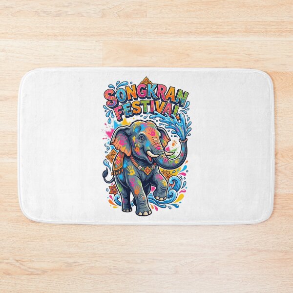 Item preview, Elephant Powder Face Traditional Thai Water Songkran Festival Art designed and sold by Tong4130.