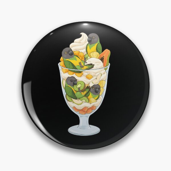 Item preview, Funny Senegal Parrots in Ice Cream Dessert designed and sold by DoodleTortle.
