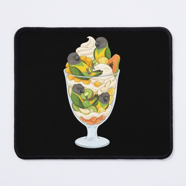 Item preview, Funny Senegal Parrots in Ice Cream Dessert designed and sold by DoodleTortle.