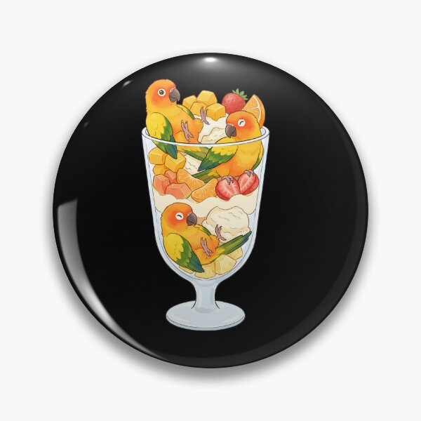 Item preview, Funny Sun Conure Parrots in Ice Cream Dessert designed and sold by DoodleTortle.