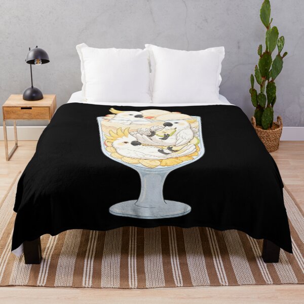 Item preview, Funny Sulphur-crested Cockatoo Parrots in Ice Cream Dessert designed and sold by DoodleTortle.