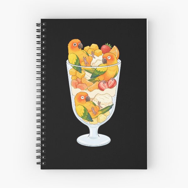 Item preview, Funny Sun Conure Parrots in Ice Cream Dessert designed and sold by DoodleTortle.