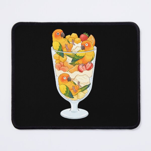 Item preview, Funny Sun Conure Parrots in Ice Cream Dessert designed and sold by DoodleTortle.