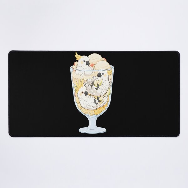 Item preview, Funny Sulphur-crested Cockatoo Parrots in Ice Cream Dessert designed and sold by DoodleTortle.