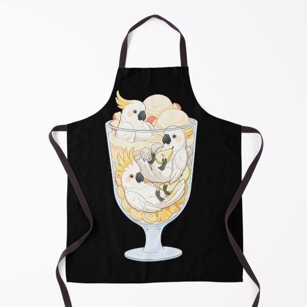 Item preview, Funny Sulphur-crested Cockatoo Parrots in Ice Cream Dessert designed and sold by DoodleTortle.