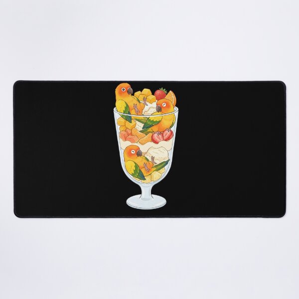 Item preview, Funny Sun Conure Parrots in Ice Cream Dessert designed and sold by DoodleTortle.
