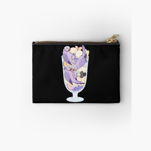 Item preview, Funny Violet Indian Ringneck Parrots in Ice Cream Dessert designed and sold by DoodleTortle.