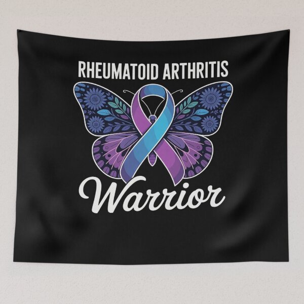 Item preview, RA Rheumatoid Arthritis Awareness Warrior Floral Butterfly  designed and sold by clothesy7.