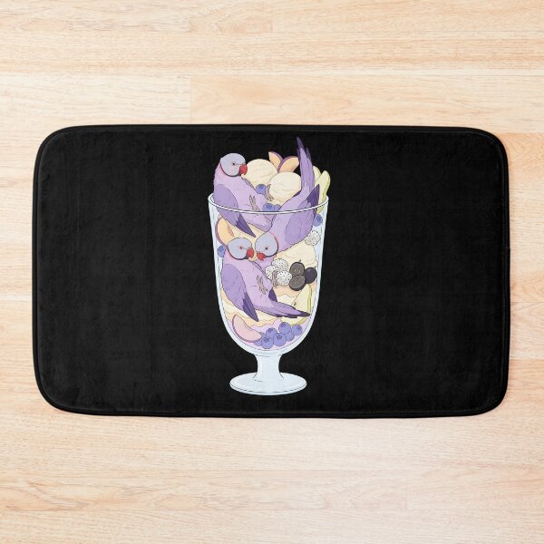 Item preview, Funny Violet Indian Ringneck Parrots in Ice Cream Dessert designed and sold by DoodleTortle.