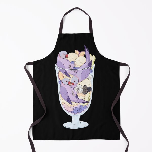 Item preview, Funny Violet Indian Ringneck Parrots in Ice Cream Dessert designed and sold by DoodleTortle.