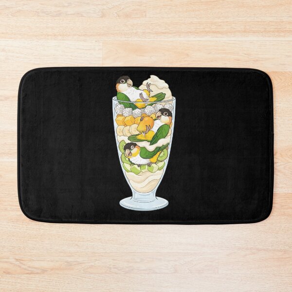 Item preview, Funny White Bellied Caique Parrots in Ice Cream Dessert designed and sold by DoodleTortle.