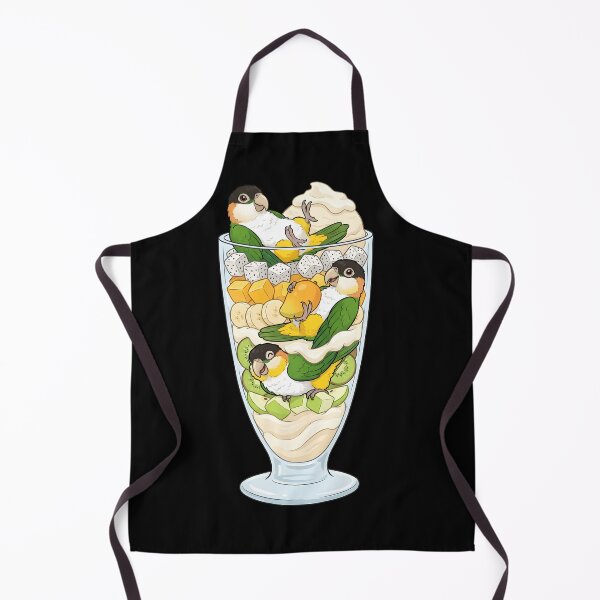Item preview, Funny White Bellied Caique Parrots in Ice Cream Dessert designed and sold by DoodleTortle.