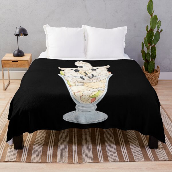 Item preview, Funny White Umbrella Cockatoo Parrots in Ice Cream Dessert designed and sold by DoodleTortle.