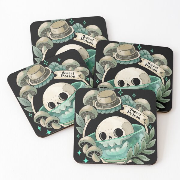 Item preview, Sweet Poison Pastel Goth Skull and Mushrooms Aesthetic designed and sold by haitrieuic96.