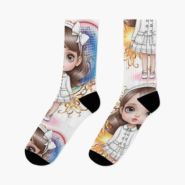 Item preview, Cute Kawaii Doll Girl with Big Eyes – Adorable Fashion Cartoon Character designed and sold by ChenEngEng.