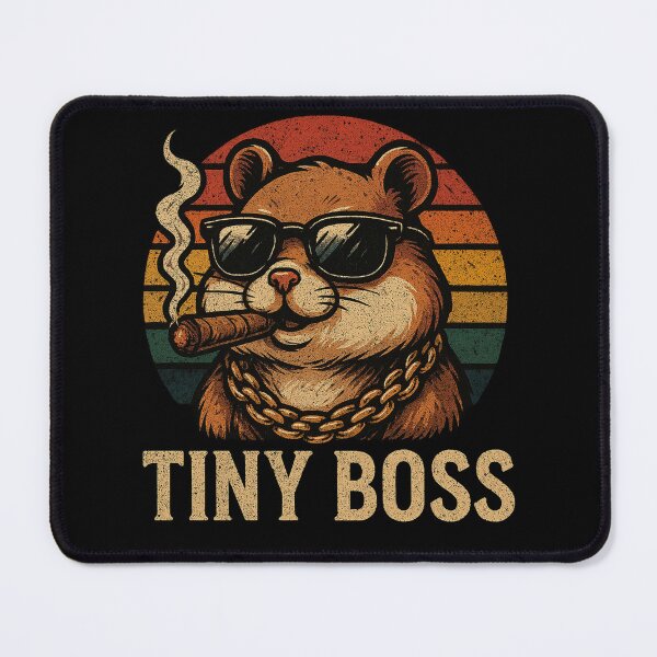 Item preview, Pocket Boss - Retro Sunset Vintage Cool Gangster Hamster designed and sold by Zoo-Moo.