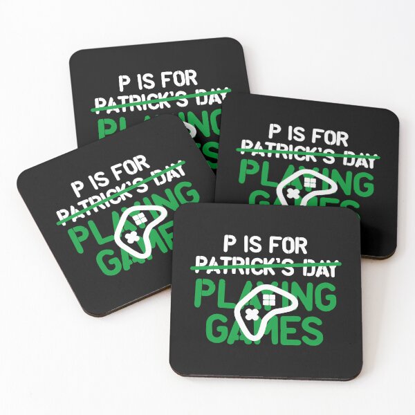 Item preview, "P is for Playing Video Games – Lucky Gamer St. Patrick’s Day 2026 Gaming Gift"  designed and sold by artworkathome.