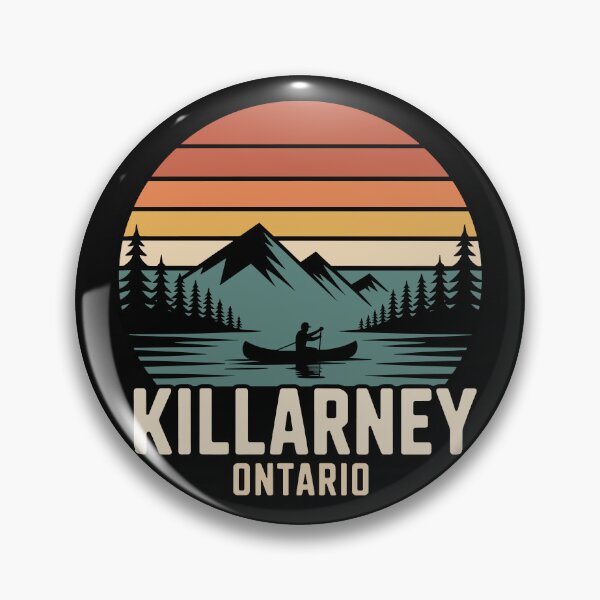 Item preview, Killarney Ontario - Killarney Ontario Retro Mountain Lake Scene designed and sold by JessArty ⭐⭐⭐⭐⭐.