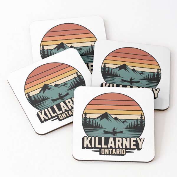 Item preview, Killarney Ontario - Killarney Ontario Retro Mountain Lake Scene designed and sold by JessArty ⭐⭐⭐⭐⭐.