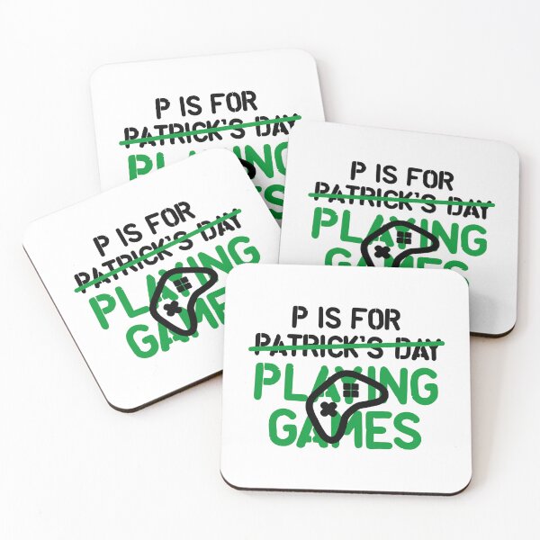 Item preview, "P is for Playing Video Games – Lucky Gamer St. Patrick’s Day 2026 Gaming Gift"  designed and sold by artworkathome.