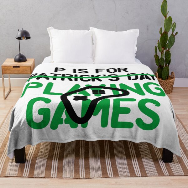 Item preview, "P is for Playing Video Games – Lucky Gamer St. Patrick’s Day 2026 Gaming Gift"  designed and sold by artworkathome.