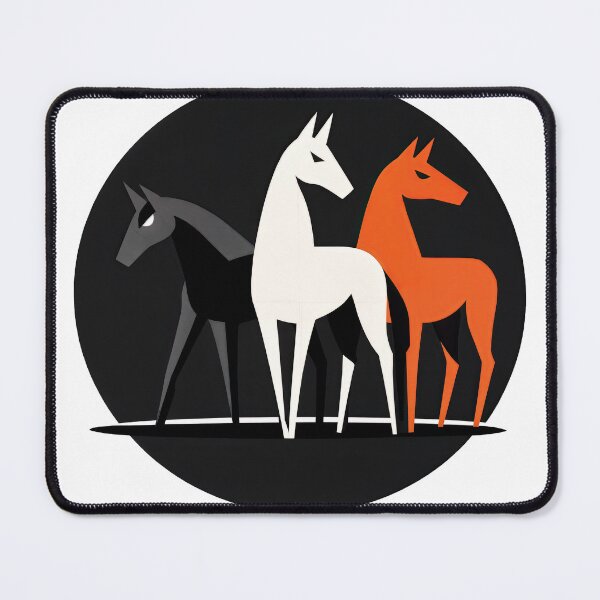 Item preview, Triple Horses – Modern Minimalist Emblem designed and sold by ForeverPrintsOK.