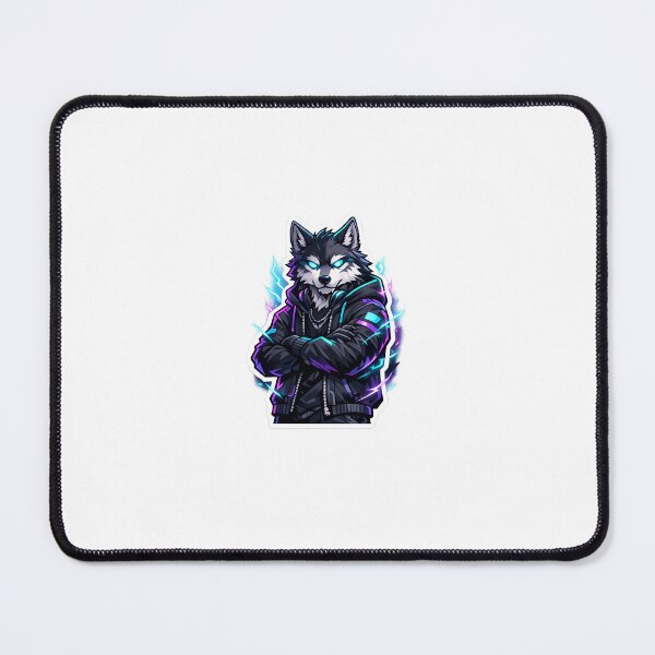 Item preview, Cyberpunk Alpha Wolf – Neon Streetwear Aesthetic Sticker designed and sold by IntroInk.