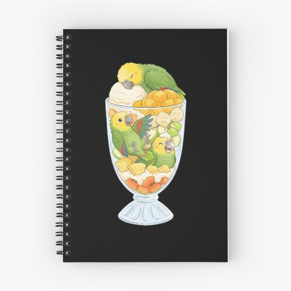 Item preview, Funny Yellow Headed Parrots in Ice Cream Dessert designed and sold by DoodleTortle.