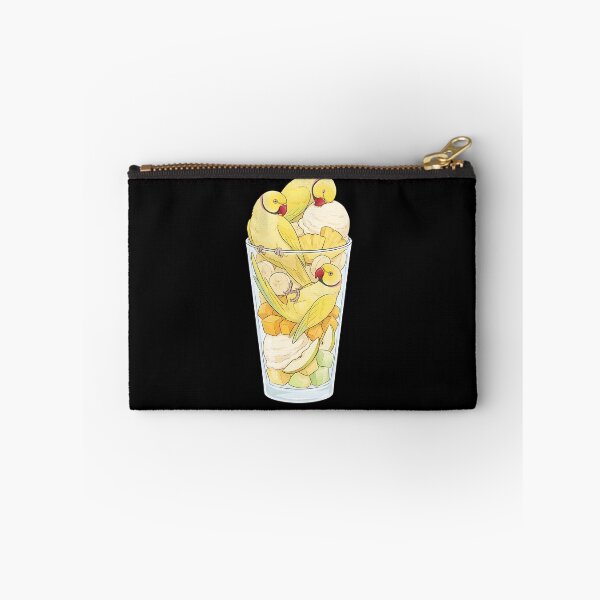 Item preview, Funny Yellow Ringneck Parrots in Ice Cream Dessert designed and sold by DoodleTortle.