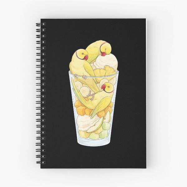 Item preview, Funny Yellow Ringneck Parrots in Ice Cream Dessert designed and sold by DoodleTortle.