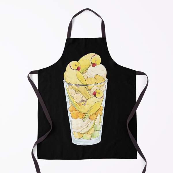 Item preview, Funny Yellow Ringneck Parrots in Ice Cream Dessert designed and sold by DoodleTortle.