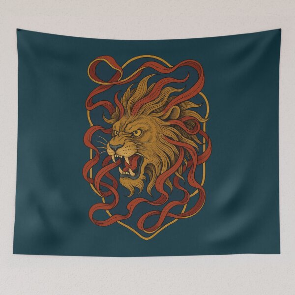 Item preview, Lion Wrapped in Flowing Fire designed and sold by EdvvinStudios.
