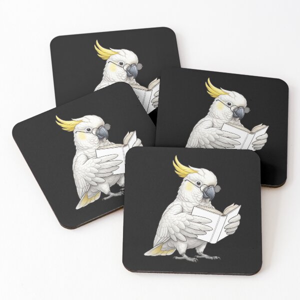 Item preview, Funny Sulphur-crested Cockatoo Parrots Reading Book Bird Lover designed and sold by TerryConnells.