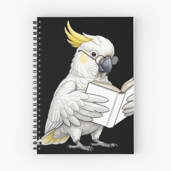 Item preview, Funny Sulphur-crested Cockatoo Parrots Reading Book Bird Lover designed and sold by TerryConnells.