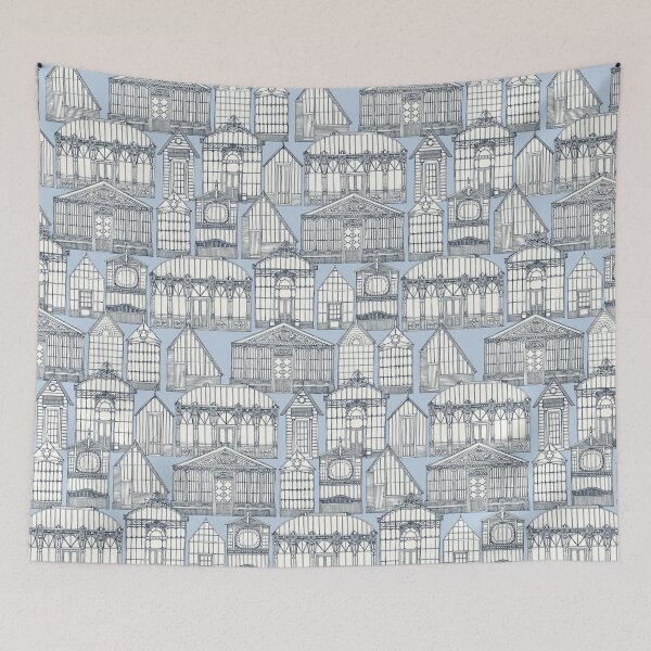 Item preview, Victorian greenhouses navy designed and sold by scrummy.