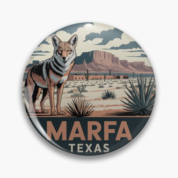 Item preview, Marfa Texas: Desert Scene with Coyote  designed and sold by CircinusStore.