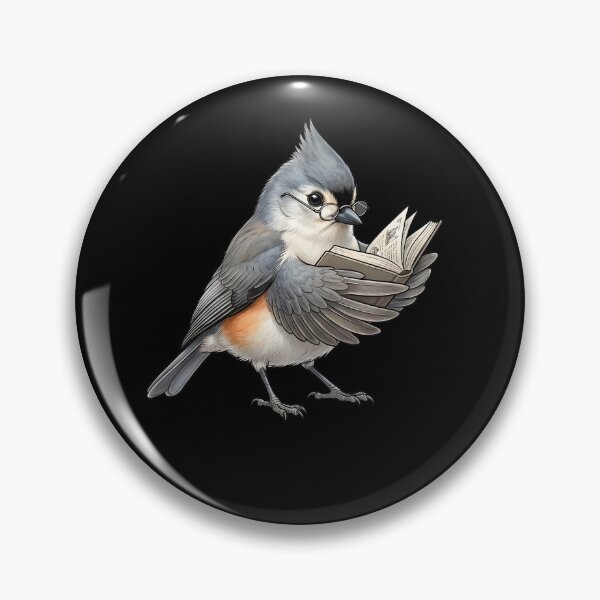 Item preview, Funny Tufted Titmouse Reading Book Bird Lover Birding designed and sold by TerryConnells.