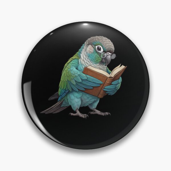 Item preview, Funny Turquoise Green Cheeked Conure Parrots Reading Book Bird Lover designed and sold by TerryConnells.