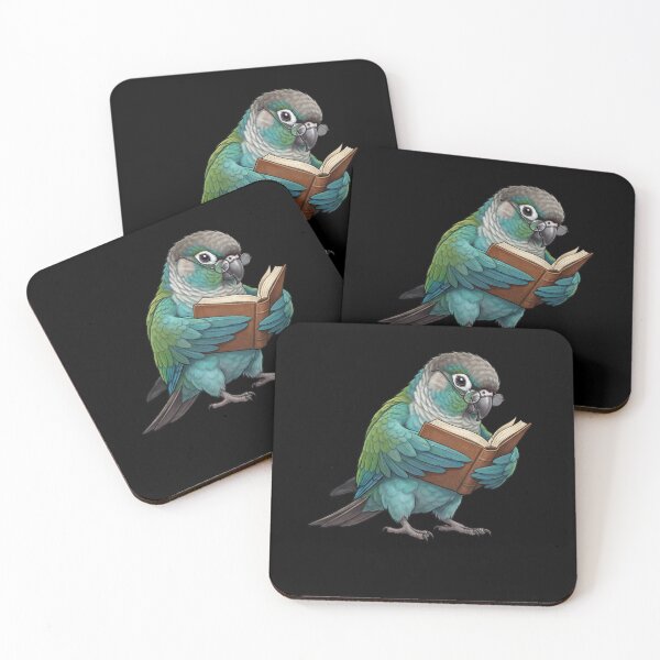 Item preview, Funny Turquoise Green Cheeked Conure Parrots Reading Book Bird Lover designed and sold by TerryConnells.