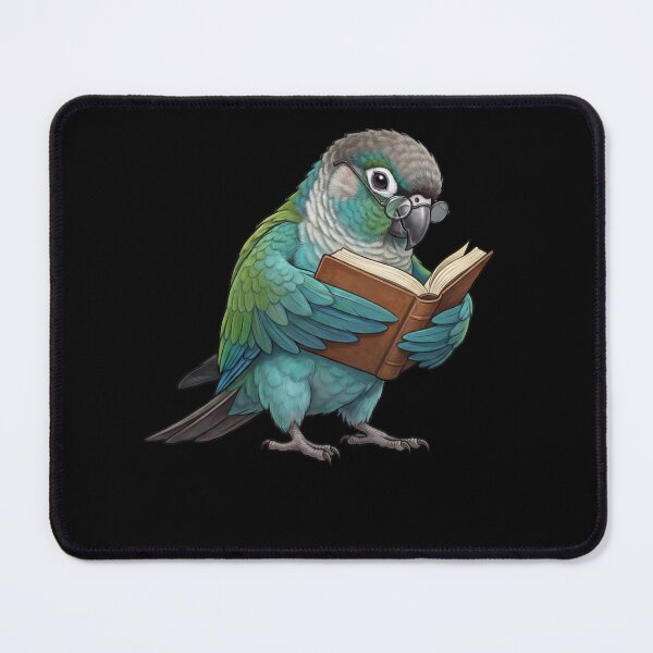 Item preview, Funny Turquoise Green Cheeked Conure Parrots Reading Book Bird Lover designed and sold by TerryConnells.