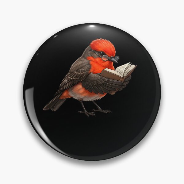 Item preview, Funny Vermilion Flycatcher Reading Book Bird Lover Birding designed and sold by TerryConnells.