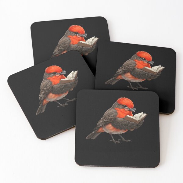Item preview, Funny Vermilion Flycatcher Reading Book Bird Lover Birding designed and sold by TerryConnells.