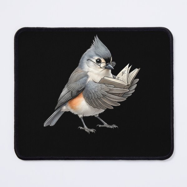 Item preview, Funny Tufted Titmouse Reading Book Bird Lover Birding designed and sold by TerryConnells.