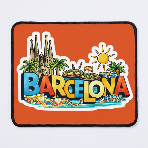 Item preview, Barcelona Spain Sticker | Cute Barcelona Travel Landmark Sticker designed and sold by AM-little-shop.