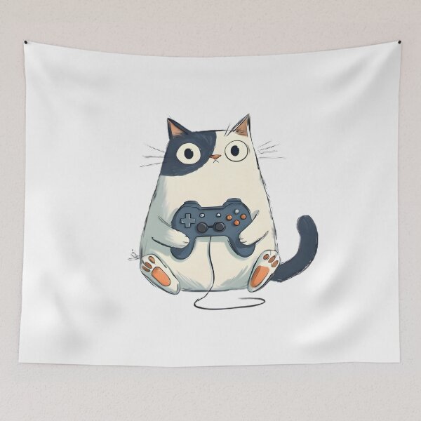 Item preview, Pro Gamer Cat designed and sold by Retro Whimsy.