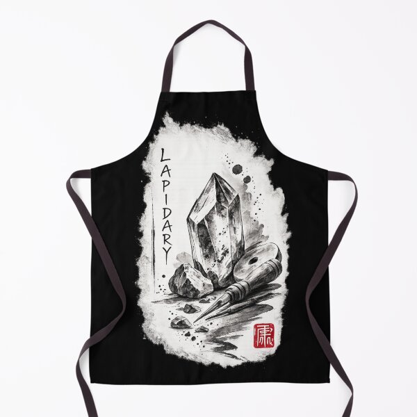 Item preview, Lapidary Sumi-e Ink Art — Crystal & Gemstone Cutting Tools Minimal Japanese Style designed and sold by EuropeanPrints.