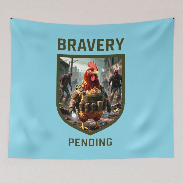Item preview, Tactical Chicken Zombie Hunter – Bravery Pending Meme designed and sold by AnimalAirtistry.