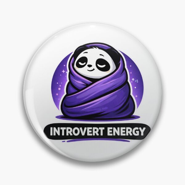 Item preview, Introvert Energy Panda – Cozy Introvert Meme Sticker designed and sold by snaperos.