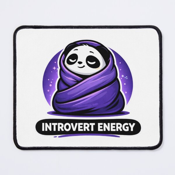 Item preview, Introvert Energy Panda – Cozy Introvert Meme Sticker designed and sold by snaperos.