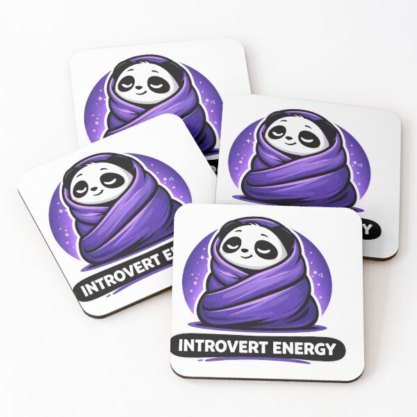 Item preview, Introvert Energy Panda – Cozy Introvert Meme Sticker designed and sold by snaperos.